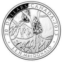 2013 20 Dollars Fine Silver Coin, Sumacs, J. E. H. MacDonald-Gold Plated
