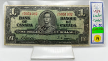1937 Bank of canada BC-21c One Dollars f-12 Gordon Towers, Serial-JL 5051032