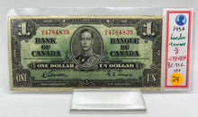 1937 Bank of canada BC-21c One Dollars VF-30 Gordon Towers, Serial-UA 4784839
