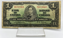 1937 Bank of canada BC-21a One Dollars VG-8 Osborne Towers, Serial-BA 6726468