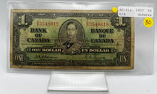 1937 Bank of canada BC-21a One Dollars VG-8 Osborne Towers, Serial-CA 3548618