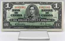 1937 Bank of canada BC-21c One Dollars EF-45 Gordon Towers, Serial-AM 1921382