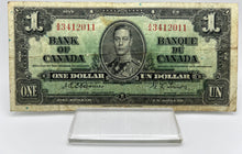 1937 Bank of canada BC-21a One Dollars F-12 Osborne Towers, Serial-AA 3412011