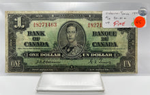1937 Bank of canada BC-21a One Dollars F-12 Osborne Towers, Serial-AA 8271463