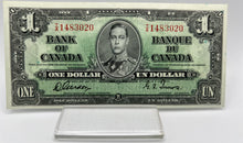 1937 Bank of canada BC-21c One Dollars AU-50 Gordon Towers, Serial-TA 1483020