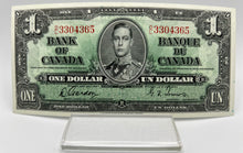 1937 Bank of canada BC-21c One Dollars UNC Gordon Towers, Serial-DL 3304365