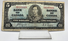 1937 Bank of canada BC-23c Five Dollars VG-8 Coyne Towers, Serial-DS 8109926