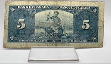 1937 Bank of canada BC-23c Five Dollars VG-8 Coyne Towers, Serial-DS 8109926