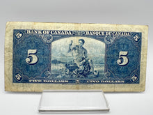 1937 Bank of canada BC-23b Five Dollars F-12 Gordon Towers, Serial-CC 6734524