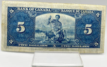 1937 Bank of canada BC-23b Five Dollars F-15 Gordon Towers, Serial-MC 4108642