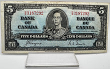 1937 Bank of canada BC-23c Five Dollars F-15 Coyne Towers, Serial-DS 3187292