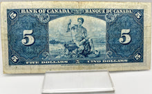 1937 Bank of canada BC-23c Five Dollars F-15 Coyne Towers, Serial-DS 3187292