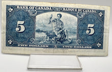 1937 Bank of canada BC-23c Five Dollars VF-20 Coyne Towers, Serial-CS 3713827
