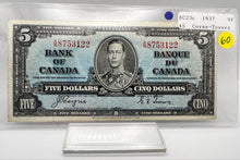 1937 Bank of canada BC-23c Five Dollars VF-20 Coyne Towers, Serial-AS 8753122