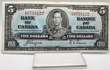 1937 Bank of canada BC-23b Five Dollars VF-20 Gordon Towers, Serial-TC 4311233