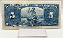1937 Bank of canada BC-23c Five Dollars VF-20 Coyne Towers, Serial-AS 8753122