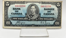 1937 Bank of canada BC-23c Five Dollars VF-20 Coyne Towers, Serial-HS 4832259