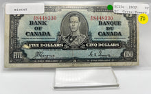 1937 Bank of canada BC-23c Five Dollars VF-20 Coyne Towers, Serial-XC 8448330