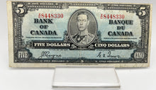 1937 Bank of canada BC-23c Five Dollars VF-20 Coyne Towers, Serial-XC 8448330