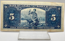 1937 Bank of canada BC-23b Five Dollars VF-30 Gordon Towers, Serial-MC 5167105