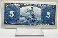 1937 Bank of canada BC-23b Five Dollars VF-30 Gordon Towers, Serial-MC 7544335