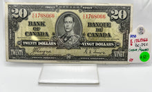 1937 Bank of canada BC-25c Twenty Dollars VF-20 Coyne Towers, Serial-KE 1768066