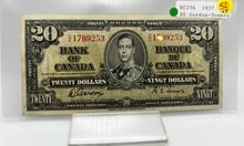 1937 Bank of canada BC-25c Twenty Dollars VF-20 Gordon Towers, Serial-DE 1799253