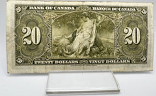 1937 Bank of canada BC-25c Twenty Dollars VF-20 Gordon Towers, Serial-DE 1131494