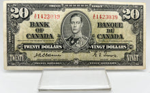 1937 Bank of canada BC-25a Twenty Dollars VF-20 Osborne Towers, Serial-AE 1423039