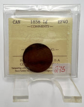 Canada One Cent 1858 EF-40 ICCS
