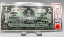 1937 Bank of canada BC-21c One Dollars EF-40 Gordon Towers, Serial-EM 9941477
