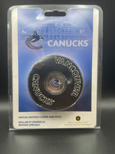 2009 Vancouver Canuck 1$ Mini puck and mini stick set dollar
