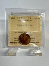 Canada One Cent 1938 MS-64 ICCS