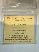 Canada One Cent 1938 MS-64 ICCS