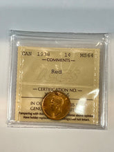 Canada One Cent 1938 MS-64 ICCS