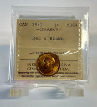 Canada One Cent 1941 MS-64 ICCS