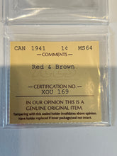 Canada One Cent 1941 MS-64 ICCS