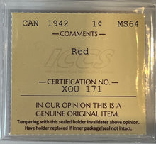 Canada One Cent 1942 MS-64 ICCS