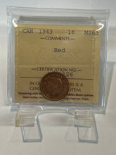 Canada One Cent 1943 MS-65 ICCS