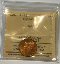 Canada One Cent 1943 MS-65 ICCS