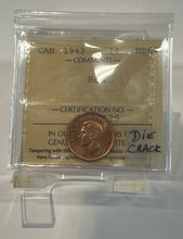 Canada One Cent 1943 MS-64 ICCS Die Crack