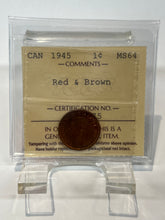 Canada One Cent 1945 MS-64 ICCS