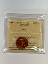 Canada One Cent 1946 MS-65 ICCS