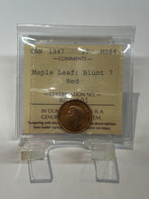 Canada One Cent 1947 Maple Leaf-Pointed 7 MS-64 ICCS