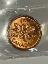 Canada One Cent 1947 Maple Leaf-Blunt 7 MS-64 ICCS