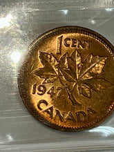 Canada One Cent 1947 Maple Leaf-Blunt 7 MS-64 ICCS