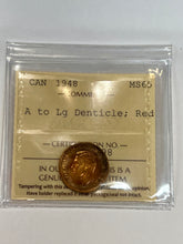 Canada One Cent 1948 A to LG Denticle  MS-65 ICCS