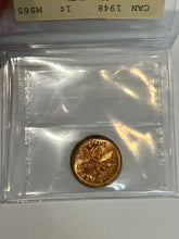 Canada One Cent 1948 A to LG Denticle  MS-65 ICCS