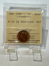 Canada One Cent 1948 A to LG Denticle  MS-64 ICCS