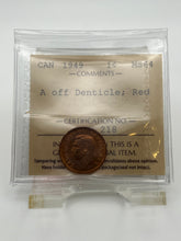 Canada One Cent 1949 A off Denticle  MS-64 ICCS